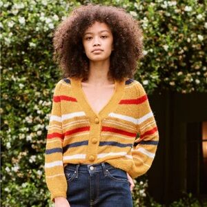 The Great: The Sailing Cardigan. -- Golden Yellow Stripe size “1”